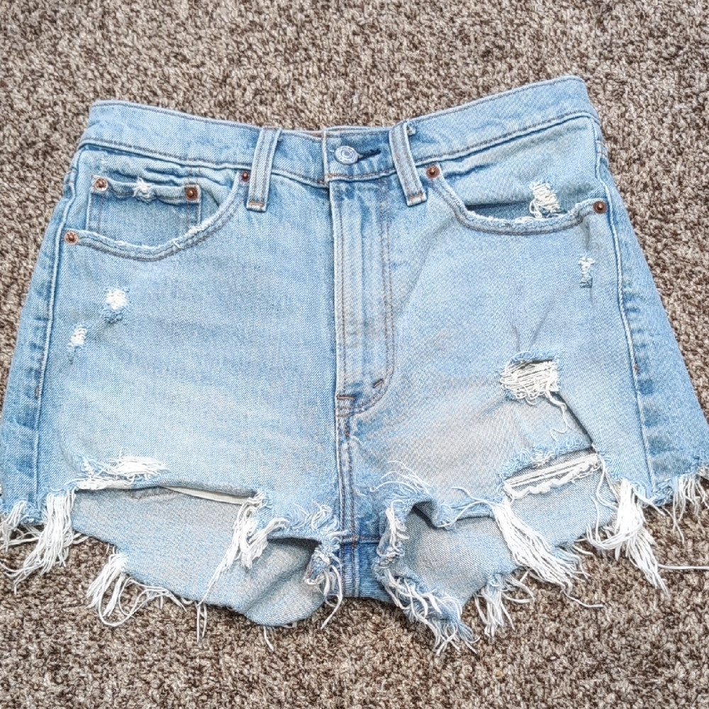 Abercrombie And Fitch High Rise Mom Shirt Distressed Size 26